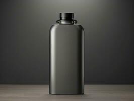 Flask bottle mockup with isolated background AI Generative photo