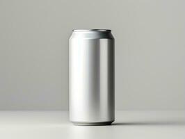 Soft drink can packaging mockup with isolated background AI Generative photo