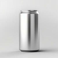 Soft drink can packaging mockup with isolated background AI Generative photo