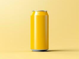 Soft drink can packaging mockup with isolated background AI Generative photo