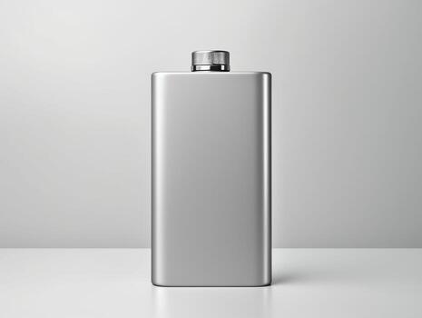 Flask bottle mockup with isolated background AI Generative photo