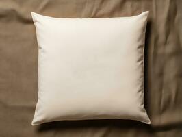 Square pillow mockup with isolated background AI Generative photo