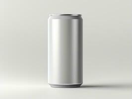 Soft drink can packaging mockup with isolated background AI Generative photo