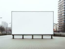 Billboard mockup with isolated background AI Generative photo