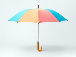 Opened umbrella mockup with isolated background AI Generative photo