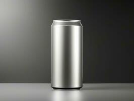 Soft drink can packaging mockup with isolated background AI Generative photo