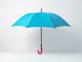 Opened umbrella mockup with isolated background AI Generative photo