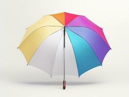 Opened umbrella mockup with isolated background AI Generative photo