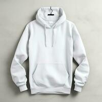 White hoodie mockup with isolated background AI Generative photo