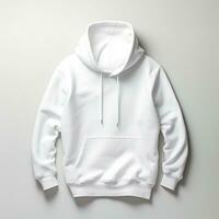 White hoodie mockup with isolated background AI Generative photo