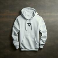 White hoodie mockup with isolated background AI Generative photo