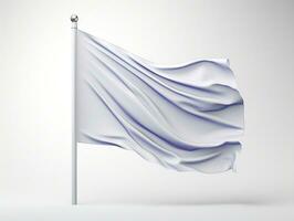 Waving flag mockup with isolated background AI Generative photo