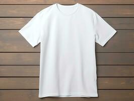 White t-shirt mockup with isolated background AI Generative photo