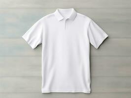 White t-shirt mockup with isolated background AI Generative photo