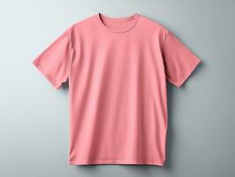 Pink t-shirt mockup with isolated background AI Generative photo