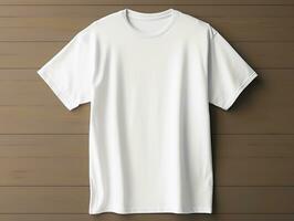 White t-shirt mockup with isolated background AI Generative photo