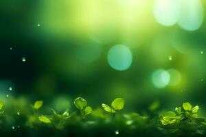 Soft focus green backdrop with bokeh adds a tranquil ambiance AI Generated photo