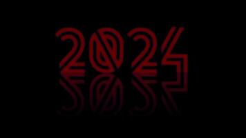 geanimeerd video met de thema gelukkig nieuw jaar 2024.