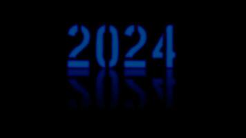Animated video with the theme happy new year 2024.