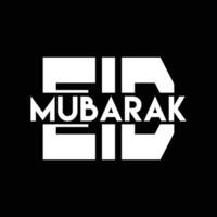 eid Mubarak tipografía vector diseño