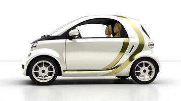 small car on white background photo