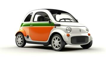 small car on white background photo