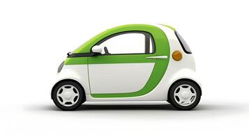 small car on white background photo