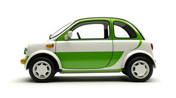 small car on white background photo