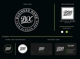 Alphabet Luxury Bx Letter Logo Vector, Minimalist BX Circle Logo Icon Design vector