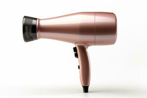 Hair dryer isolated on white background. 3d illustration. AI Generated photo