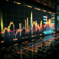 Graphs illustrating business and stock market trends for informed decision-making For Social Media Post Size AI Generated photo