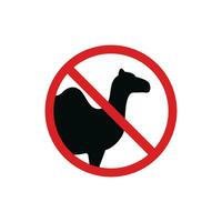 No camel allowed icon sign symbol isolated on white background vector