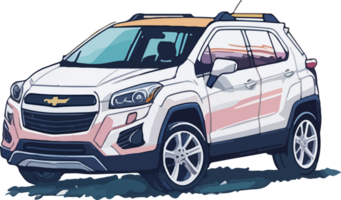Sporty SUV Car Clip Art with AI Generative png