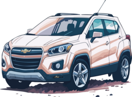 Sporty SUV Car Cartoon with AI Generative png