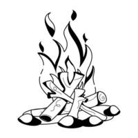 Trendy Bonfire Concepts vector