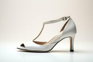 High heel women shoes on a white background. 3d rendering. Ai Generated photo