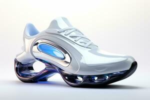 3d rendering of a pair of ice skates on white background AI Generated photo