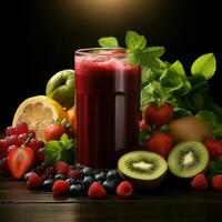 Experience a fusion of natures bounty in our wholesome smoothies For Social Media Post Size AI Generated photo