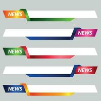 News lower third vector design.Set banner and lower third for news and live. bottom third for broadcast and online media