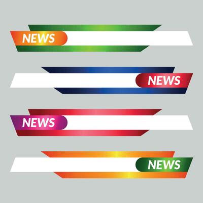 News lower third vector design.Set banner and lower third for news and live. bottom third for broadcast and online media