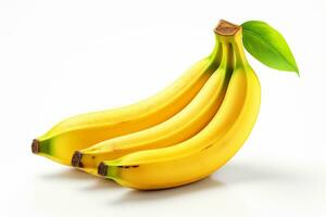 Bunch of bananas isolated on a white background. 3d render Ai Generated photo