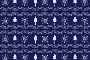 Christmas seamless pattern vector. Winter background with snowflakes and Christmas elements. vector