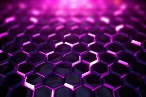 A luminous beehive inspired backdrop, gleaming in pink and purple futurism AI Generated photo