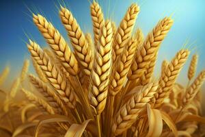 A video game UI sprite icon representing a picturesque wheat field AI Generated photo