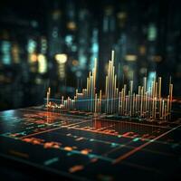 Graphs reveal Business, stock market trends, patterns in informative visuals For Social Media Post Size AI Generated photo