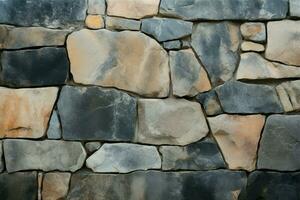 Textured stone wall, perfect background for design or wallpaper use AI Generated photo