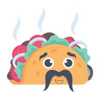 Trendy Taco Emoji vector