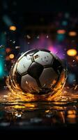 Online soccer betting with live streaming through the internet Vertical Mobile Wallpaper AI Generated photo