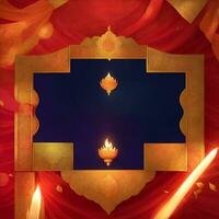 Happy Diwali template with blank space or image space on a festival-look background by Ai generated photo