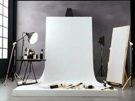 Professional product photo shooting scene realistic Photo studio setup by AI-generated